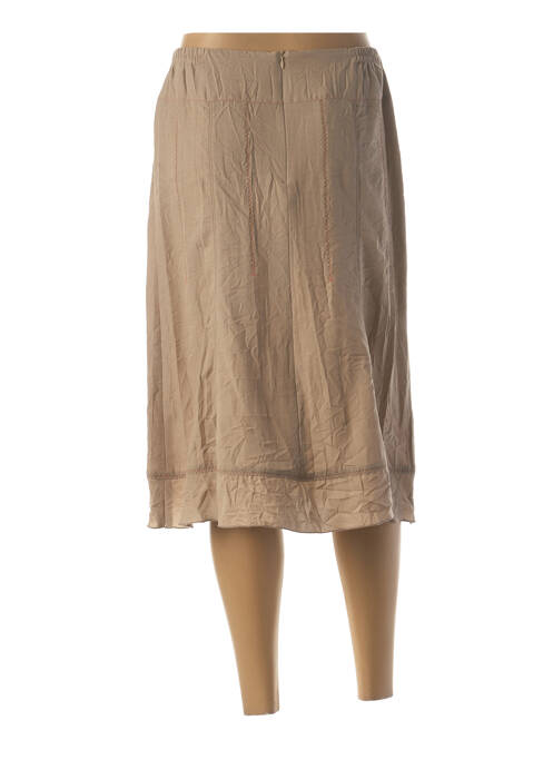 Jupe mi-longue beige IMPULSION pour femme