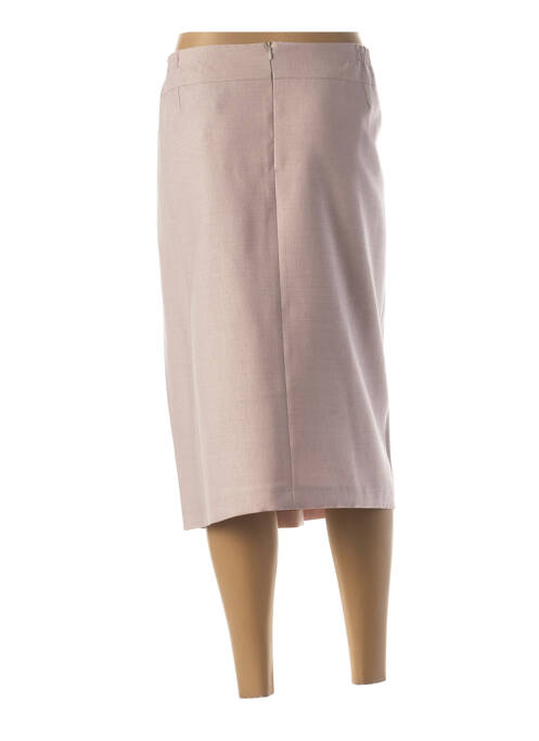 Jupe mi-longue rose GUY DUBOUIS pour femme