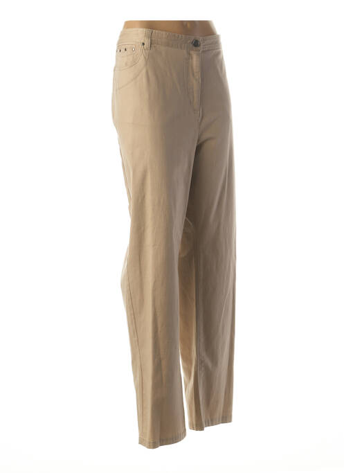 Pantalon droit beige BRANDTEX pour femme