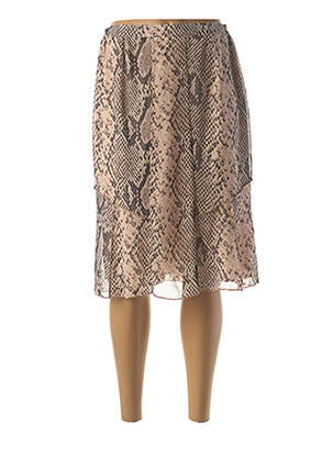 Jupe mi-longue stretch rose FRANCE RIVOIRE femme