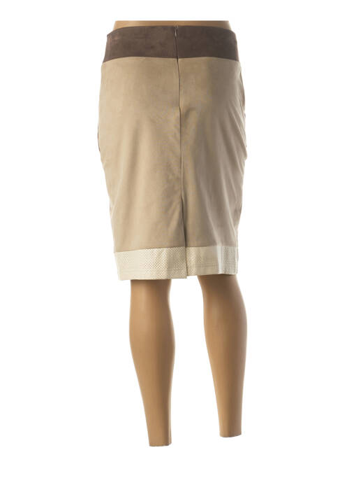 Jupe mi-longue beige MERI & ESCA pour femme