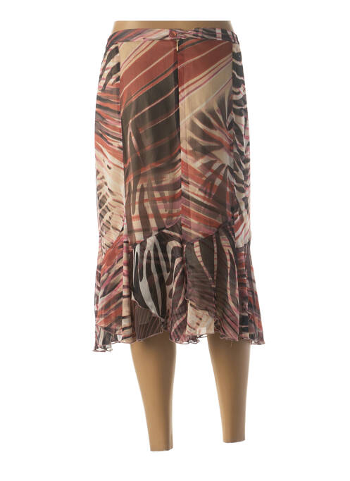Jupe mi-longue orange FRANCE RIVOIRE pour femme