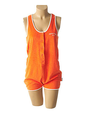Combishort orange FRENCH TERRY 1818 pour femme