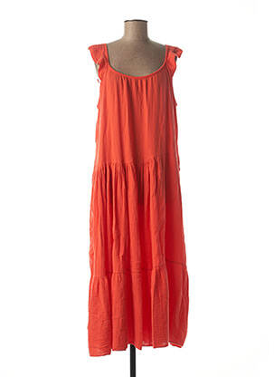 Robe mi-longue orange BY COCO pour femme