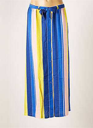 Jupe longue tissage crêpe bleu FROY & DIND femme