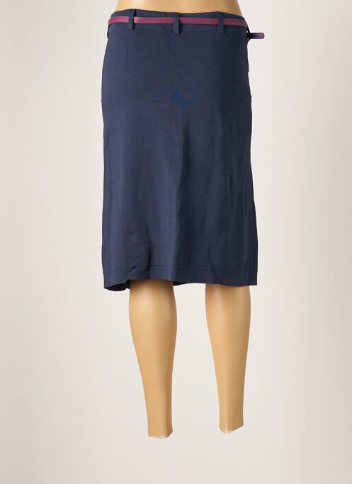 Jupe mi-longue coupe droite bleu 4 FUNKY FLAVOURS femme
