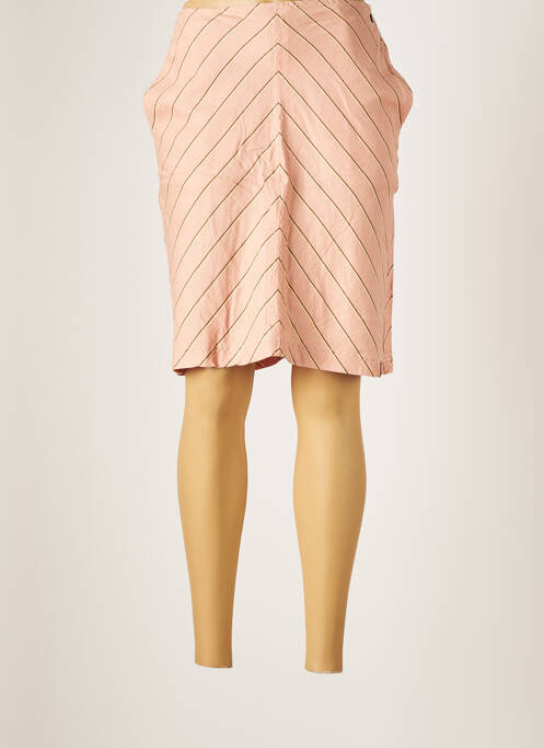 Jupe mi-longue taille haute rose 4 FUNKY FLAVOURS femme