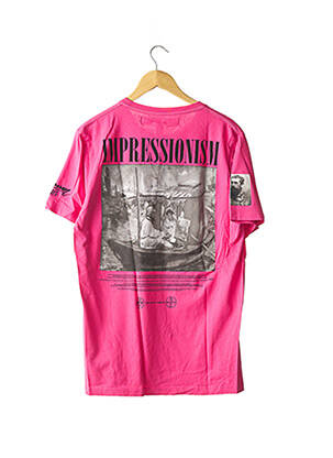 T-shirt sérigraphie manches courtes rose OFF WHITE femme