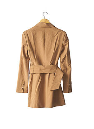 Manteau long coupe cintrée sans capuche marron ZARA femme