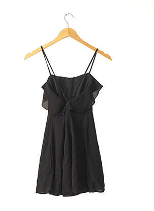 Robe courte fermeture zippée au dos fines bretelles noir FOREVER 21 femme