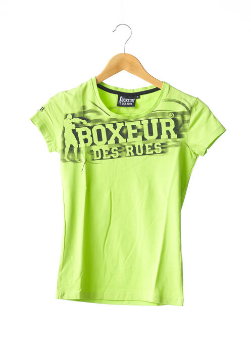 T-shirt vert BOXEUR DES RUES pour femme