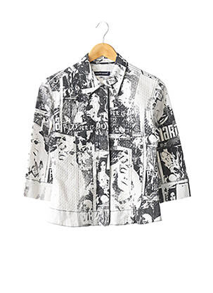 Veste casual col chemisier noir ANGELO MARANI femme