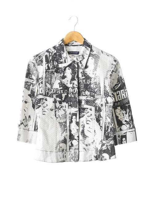 Veste casual col chemisier noir ANGELO MARANI femme
