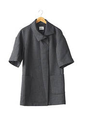 Manteau long gris NICOLE FARHI pour femme seconde vue