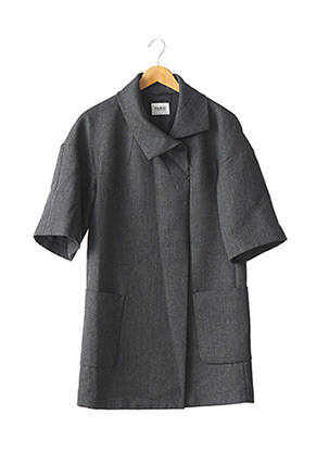 Manteau long gris NICOLE FARHI pour femme