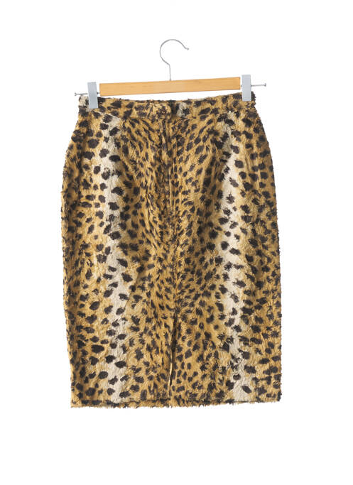 Jupe mi-longue marron SANS MARQUE pour femme