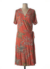 Robe mi-longue orange GEISHA pour femme seconde vue