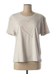 T-shirt gris BLANC BOHEME pour femme seconde vue