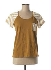 T-shirt marron BLANC BOHEME pour femme seconde vue