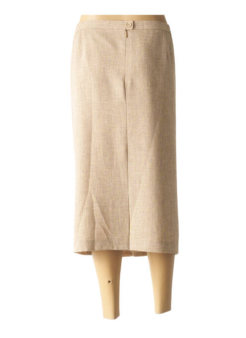 Jupe mi-longue coupe droite beige JEAN BIOLAY femme