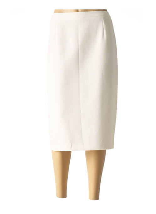 Jupe mi-longue blanc GUY DUBOUIS pour femme