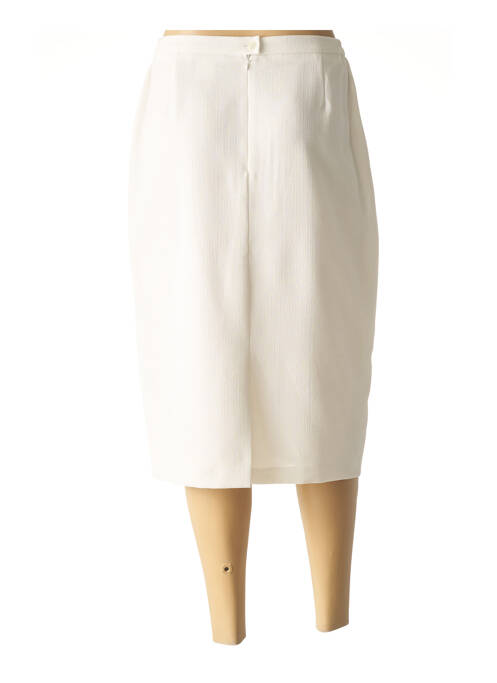 Jupe mi-longue blanc GUY DUBOUIS pour femme