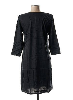 Robe mi-longue manches 3/4 manches 3/4 noir BAMBOO'S femme