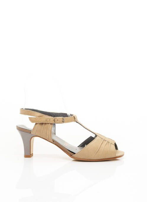 Sandales/nu pieds fermeture boucle(s) talon de 7 à 9cm beige ARTIKA SOFT femme