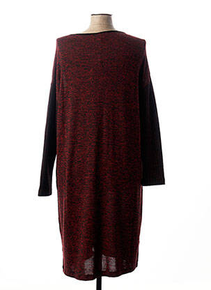 Robe pull coupe droite manches longues rouge KOKOMARINA femme