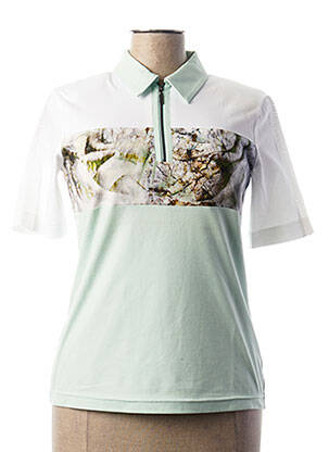 Top stretch manches courtes bleu EUGEN KLEIN femme
