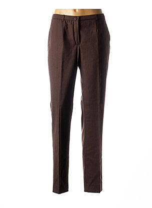 Pantalon coupe droite taille haute marron WEINBERG femme
