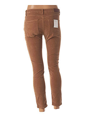 Pantalon 7/8 stretch taille basse marron BSB femme