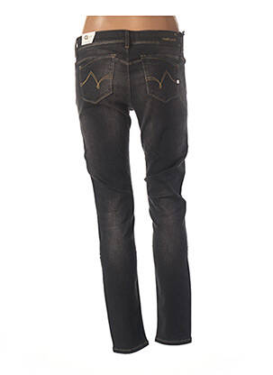 Jeans coupe slim broderie rivets taille basse gris GAUDI femme