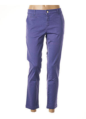 Pantalon droit stretch taille basse violet FRACOMINA femme
