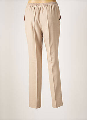 Pantalon droit tissage popeline taille normale beige BARBARA LEBEK femme
