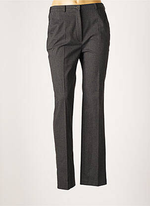 Pantalon droit fermeture zippée sous rabat boutonné taille normale gris BARBARA LEBEK femme