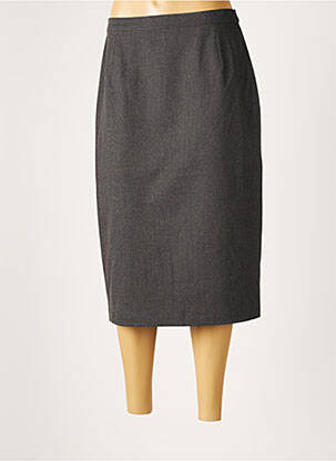 Jupe mi-longue coupe droite gris BARBARA LEBEK femme