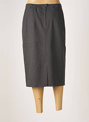 Jupe mi-longue coupe droite gris BARBARA LEBEK femme