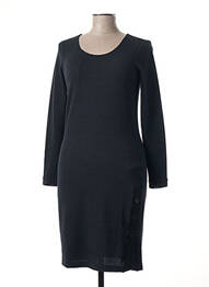 Robe mi-longue manches longues manches longues noir SANDWICH femme