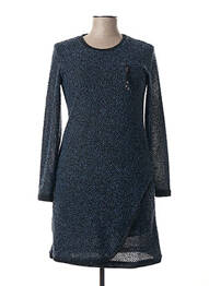 Robe mi-longue manches longues manches longues bleu CHATELET femme