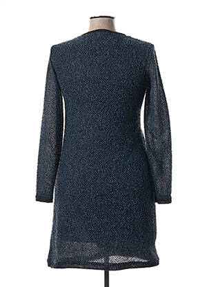Robe mi-longue manches longues manches longues bleu CHATELET femme