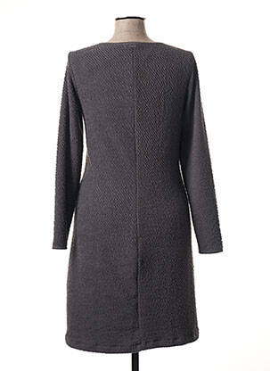 Robe mi-longue manches longues manches longues gris SANDWICH femme