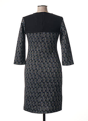 Robe mi-longue manches 3/4 manches 3/4 noir LA FEE MARABOUTEE femme