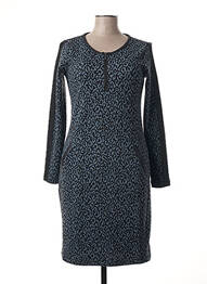 Robe mi-longue imprimé fantaisie manches longues bleu SANDWICH femme