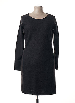 Robe mi-longue manches longues manches longues noir SANDWICH femme