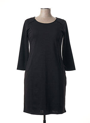 Robe mi-longue manches longues manches longues noir CHATELET femme