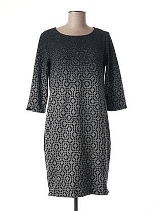 Robe mi-longue manches longues manches longues gris NINATI femme