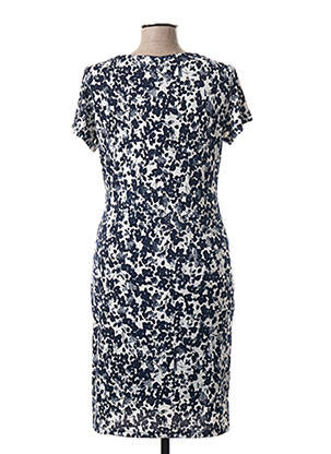 Robe mi-longue imprimé fantaisie manches courtes bleu SMASHED LEMON femme