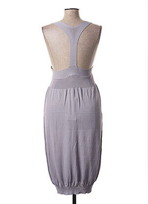 Robe longue imprimé fantaisie fines bretelles violet CREA CONCEPT femme