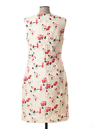 Robe mi-longue imprimé fleurs sans manche jaune SMASHED LEMON femme